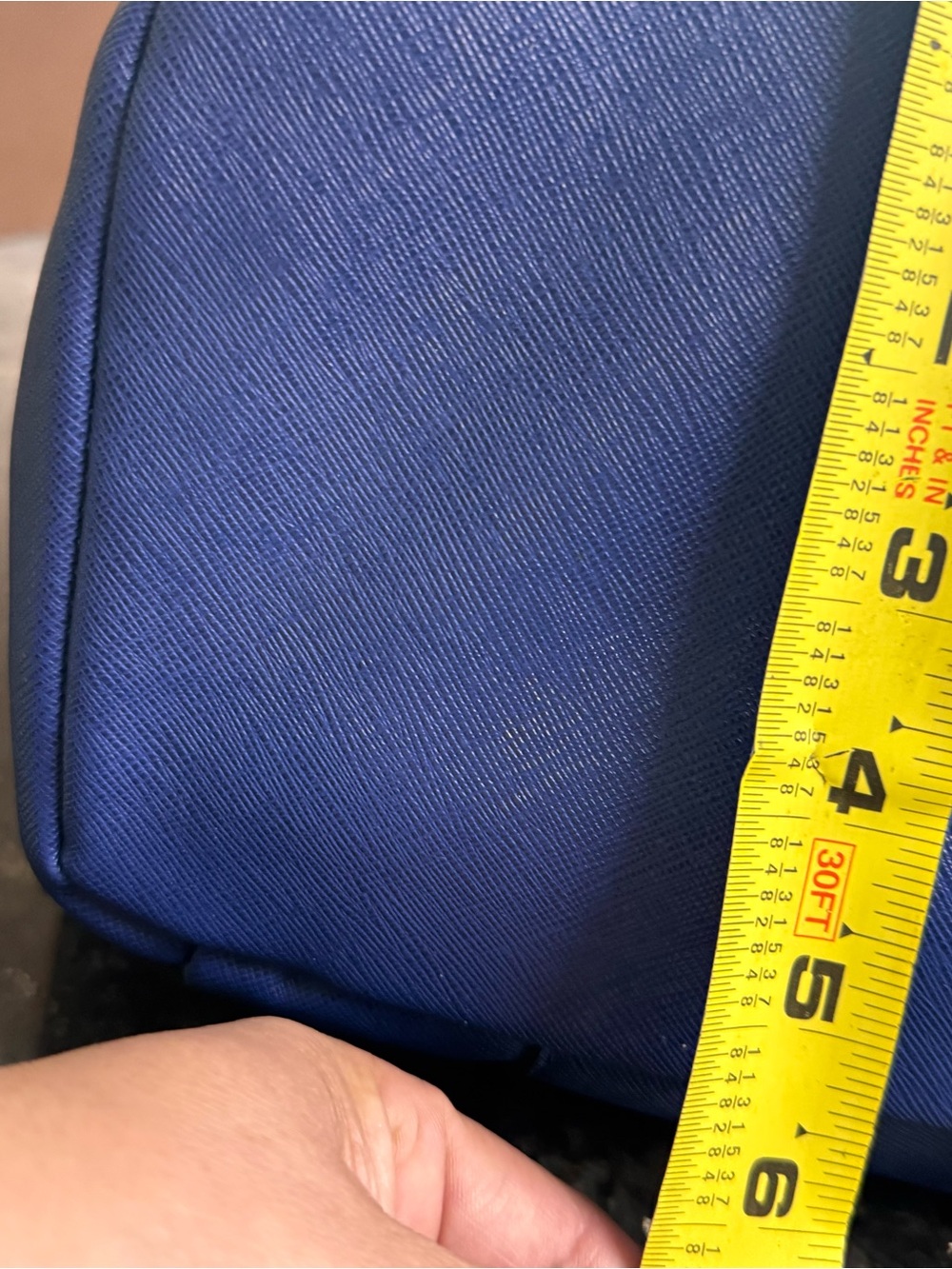 Aldo Royal Blue Structured Tote with Gold Accents - Picture 13 of 16